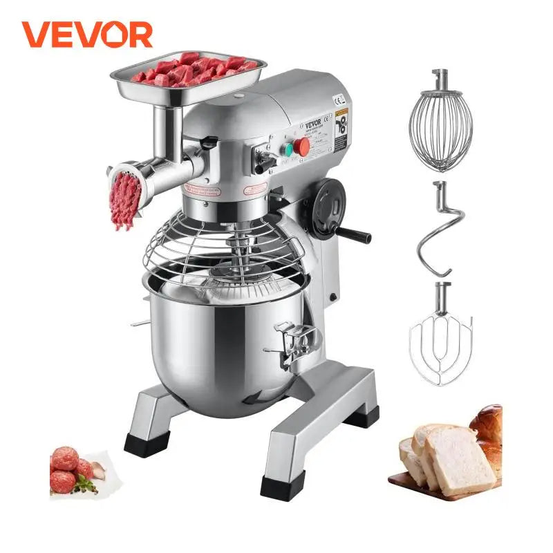 The VEVOR 20Qt Stand Mixer is a powerful 1100W commercial kitchen machine for mixing dough, whipping, and baking tasks.